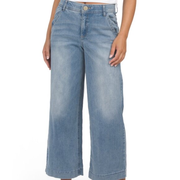 NEW DEMOCRACY Ab Tech High Rise Wide Leg women Jeans With Front Darts 725 3m7 - Picture 3 of 4